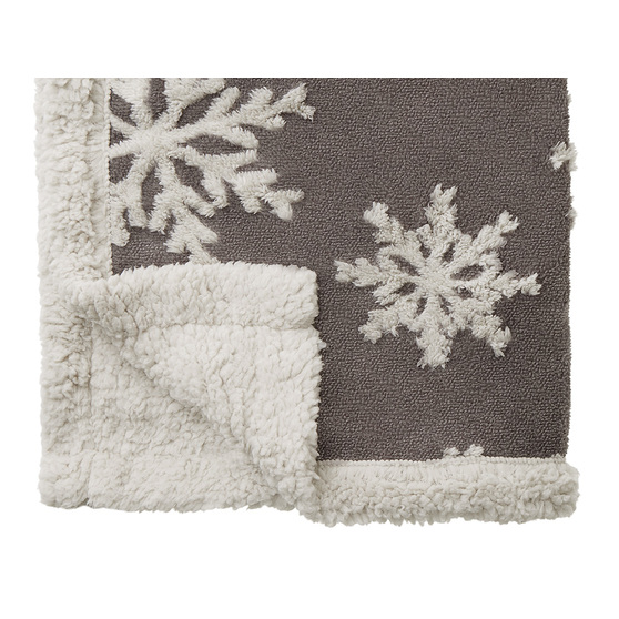 Плед Snowflake новогодний с капюшоном-3