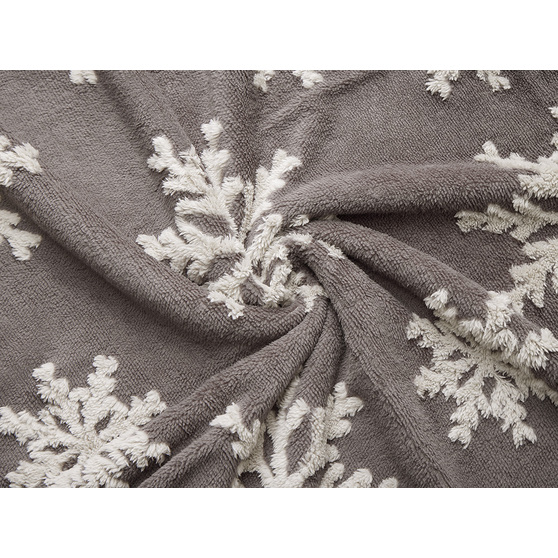 Плед Snowflake новогодний с капюшоном-7
