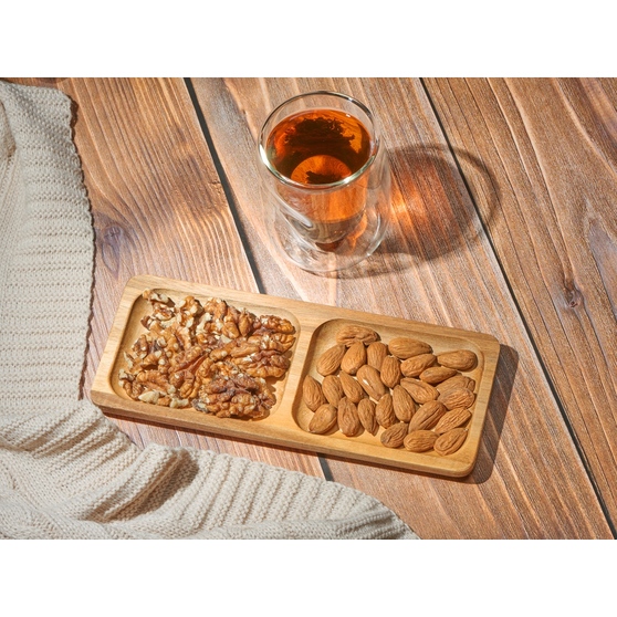 Менажница из акации с двумя секциями «Almond»-5