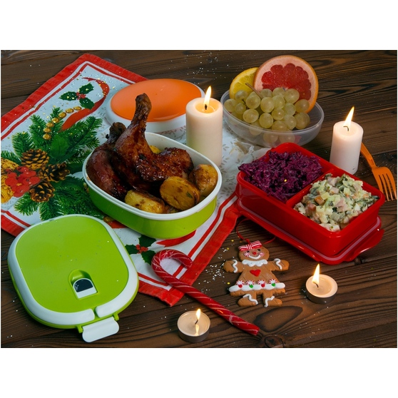 Герметичный ланч-бокс «Foody» с двумя секциями-6