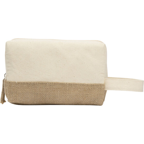 Косметичка «Jute» с ручкой из хлопка и джута-3
