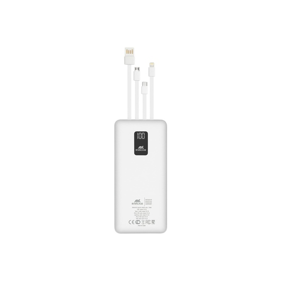 Внешний аккумулятор с дисплеем и встроенными кабелями VA2220, 20000 mAh-7