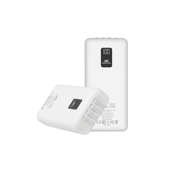 Внешний аккумулятор с дисплеем и встроенными кабелями VA2220, 20000 mAh-8