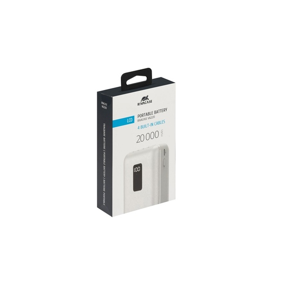 Внешний аккумулятор с дисплеем и встроенными кабелями VA2220, 20000 mAh-12