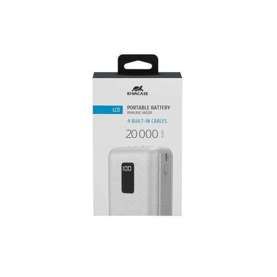 Внешний аккумулятор с дисплеем и встроенными кабелями VA2220, 20000 mAh-13