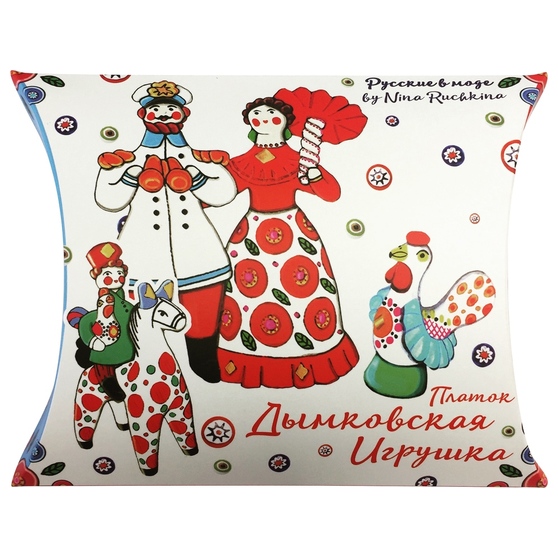 Платок «Дымковская игрушка»-2