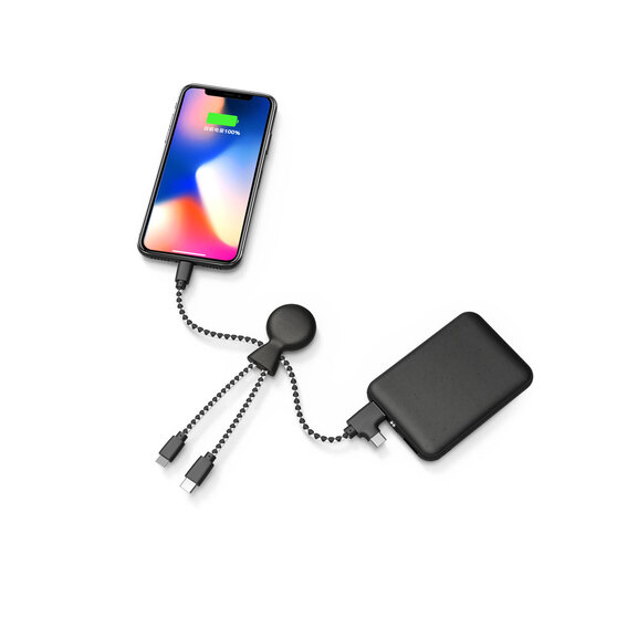 Внешний аккумулятор «BioPack» c кабелем «Mr. Bio», 5000 mAh-3