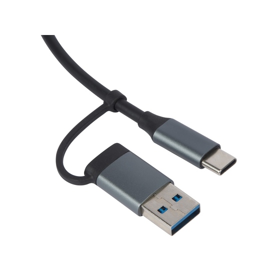 USB-хаб «Link» с коннектором 2-в-1 USB-C и USB-A, 2.0/3.0-2