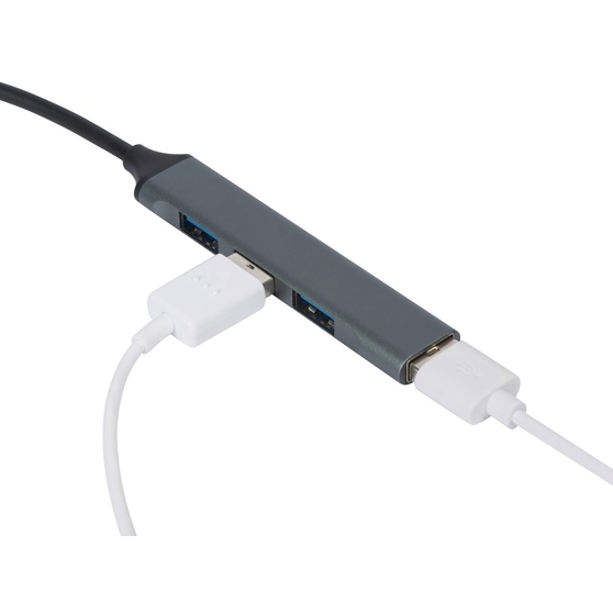USB-хаб «Link» с коннектором 2-в-1 USB-C и USB-A, 2.0/3.0-4