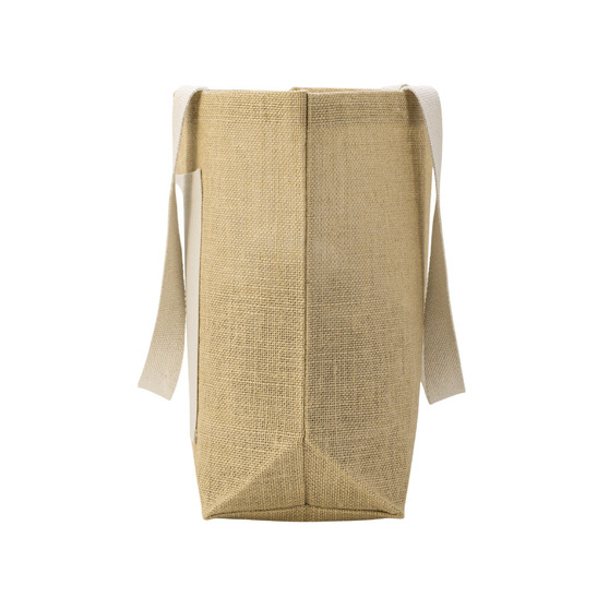 Сумка Jute джутовая с широким дном и карманом-5