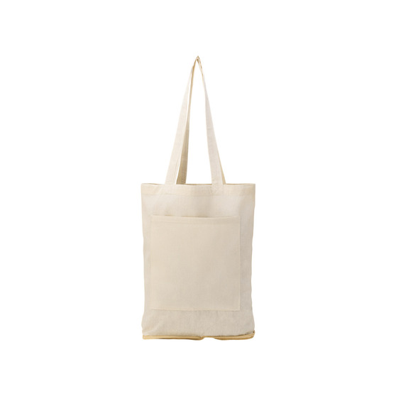 Складная сумка Jute из хлопка и джута с карманом-2