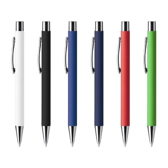 Ручка металлическая шариковая soft-touch DOVER-3