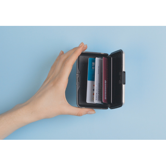Футляр "Trust" для банковских карт и визиток с RFID - защитой от считывания данных, серебристый-3