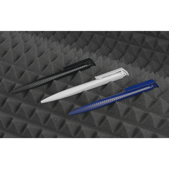 Ручка шариковая TRIAS CARBON, белый-3