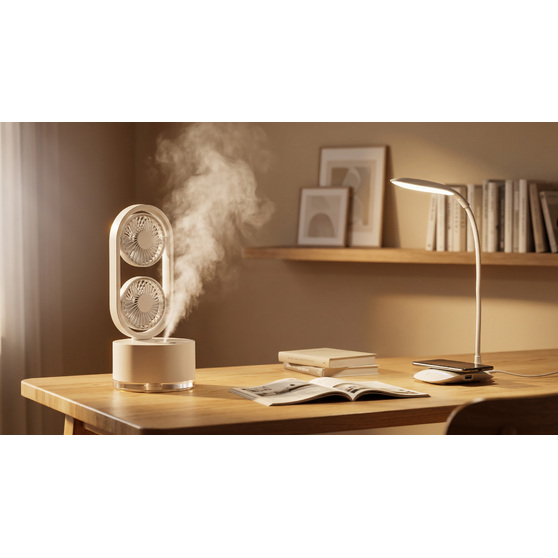 Портативный увлажнитель воздуха "Smart Wind" с двумя вентиляторами-2