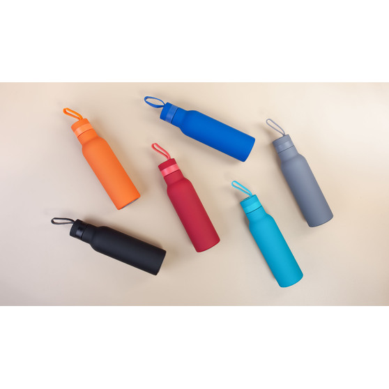 Бутылка для воды "Фитнес" 700 мл, покрытие soft touch-8