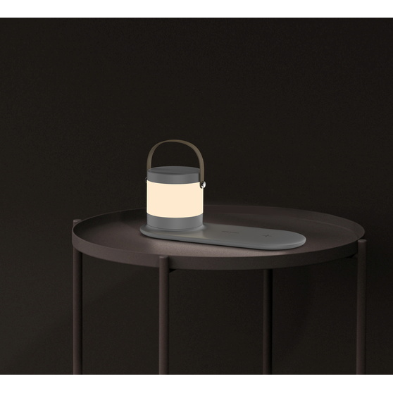 Настольная беспроводная (15W) зарядная станция "Smart Home" с bluetooth колонкой-лампой-2