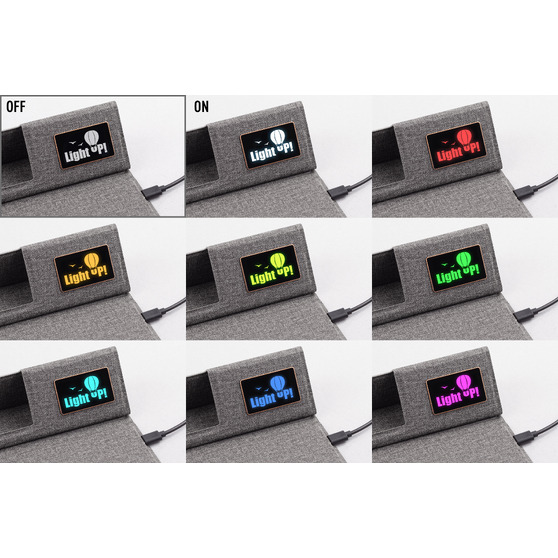 Настольная складная подставка "Cool Mat" с беспроводным (15W) ЗУ, сенсорной подсветкой логотипа, функцией MagSafe и ковриком для мыши-1