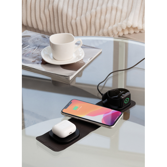 Складная беспроводная (15W) зарядная станция "Magic Case" с MagSafe для смартфона, часов и наушников-1