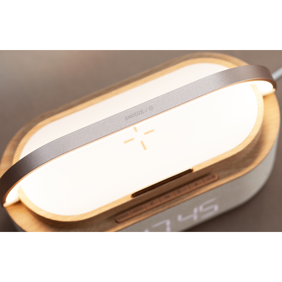 Bluetooth стерео-колонка "Smart Band" 10Вт (2х5Вт) с беспроводным (15W) ЗУ, лампой, часами, FM радио-4