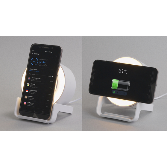 Bluetooth колонка-подставка "Smart Sound" с беспроводным (10W) зарядным устройством и лампой-3