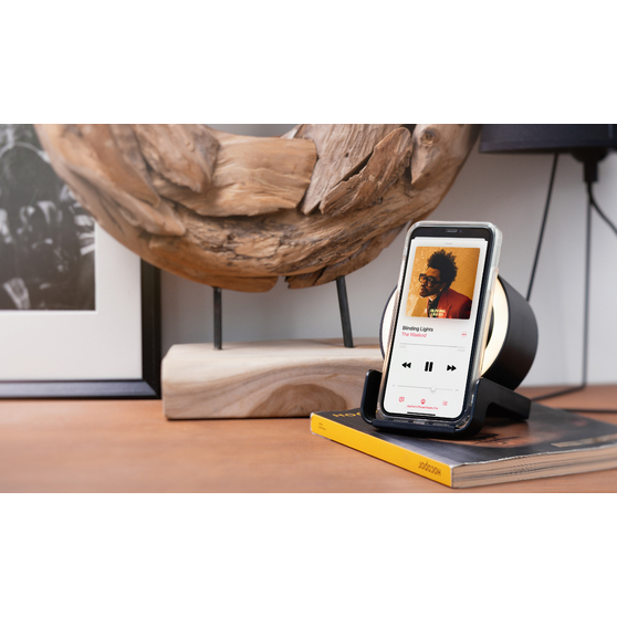 Bluetooth колонка-подставка "Smart Loud" с беспроводным (10W) зарядным устройством, лампой и подсветкой логотипа-3