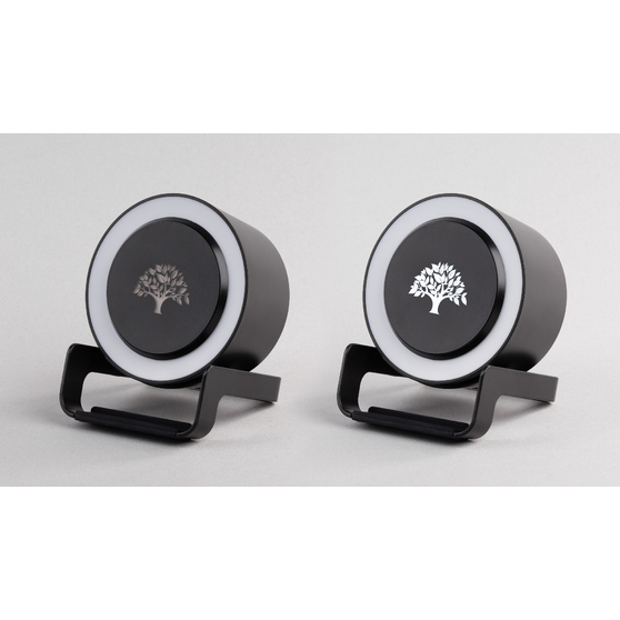 Bluetooth колонка-подставка "Smart Loud" с беспроводным (10W) зарядным устройством, лампой и подсветкой логотипа-5