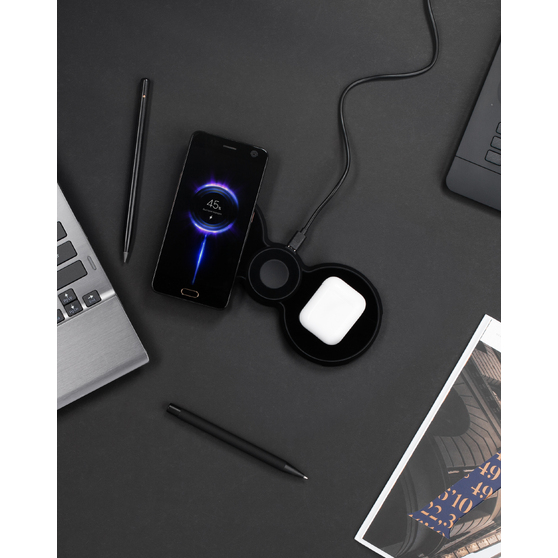 Беспроводная (15W) зарядная станция "Cheb" с прозрачным корпусом и MagSafe-6