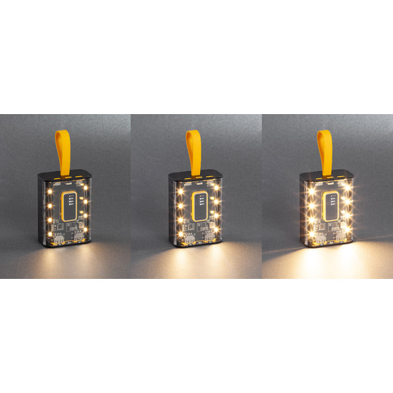 Зарядное устройство "Shine" 9000 mAh с LED-подсветкой, встроенными кабелями Type-C/Lightning/USB-4