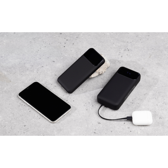 Зарядное (22.5W) устройство "Top Grade SOFTTOUCH" 20000 mAh с подсветкой логотипа, встроенными кабелями и цифровым индикатором заряда-6