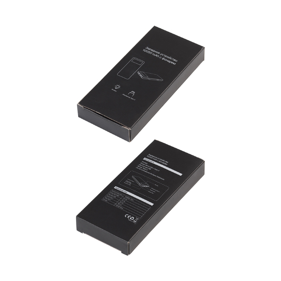 Зарядное устройство "Lumos" 10000 mAh с фонариком, черный-4
