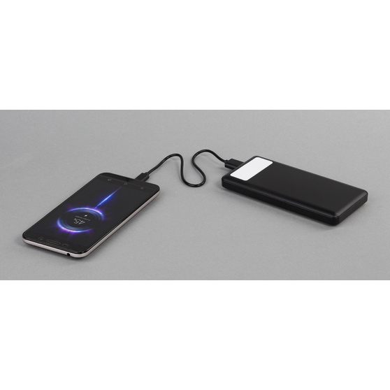 Зарядное устройство "Lumos" 10000 mAh с фонариком, черный-5