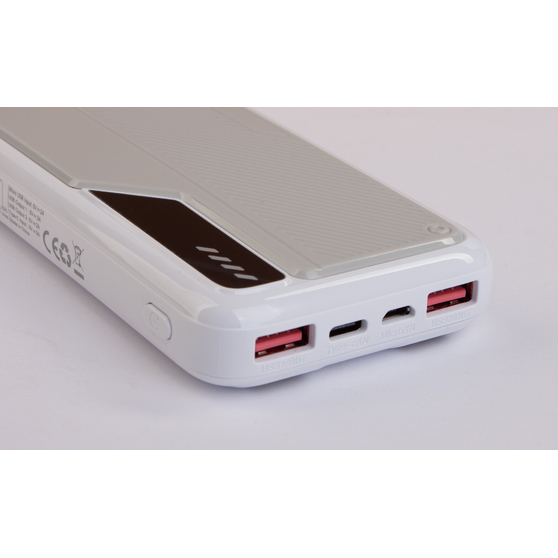 Зарядное устройство "Connect" 10000 mAh со встроенными Type-C/Lightning кабелями-1
