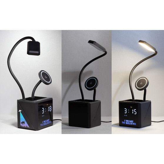 Лампа "Smart Flex" с беспроводным 3в1 (15W) ЗУ с MagSafe, часами, карандашницей и подсветкой логотипа-8