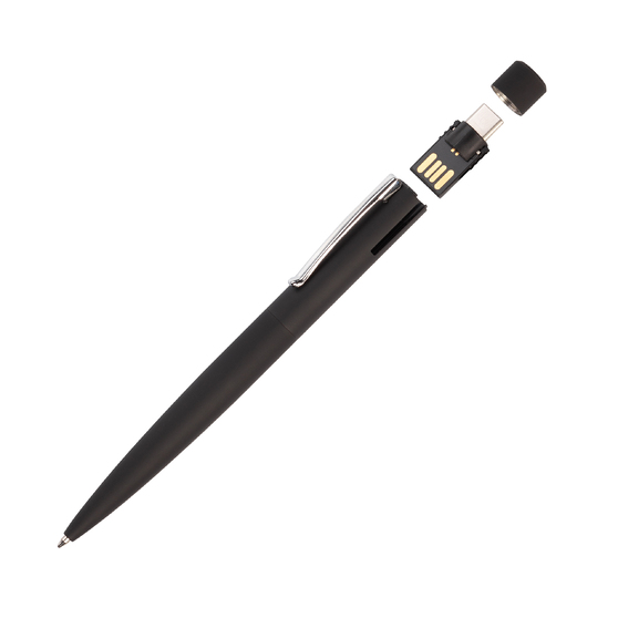 Ручка шариковая "Secret" с флеш-картой OTG 32Gb (USB2.0/Type-C), покрытие soft touch-1
