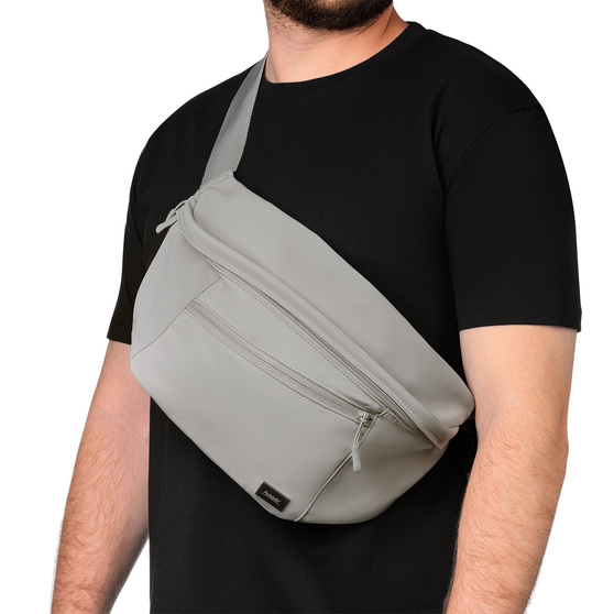 Сумка через плечо (cross body) Бостон (Boston), серая-11