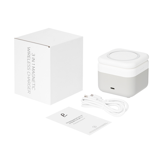 Беспроводная зарядная станция 3в1 15W Куб (Cube Wireless Magnetic)-12