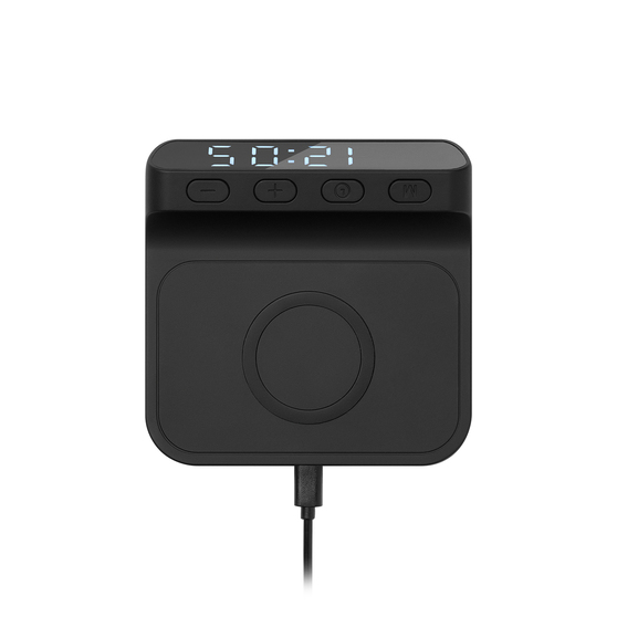 Зарядная станция с часами 15W Ригель (Rigel), черная-2