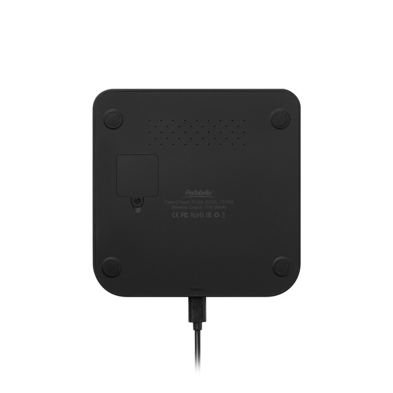 Зарядная станция с часами 15W Ригель (Rigel), черная-3
