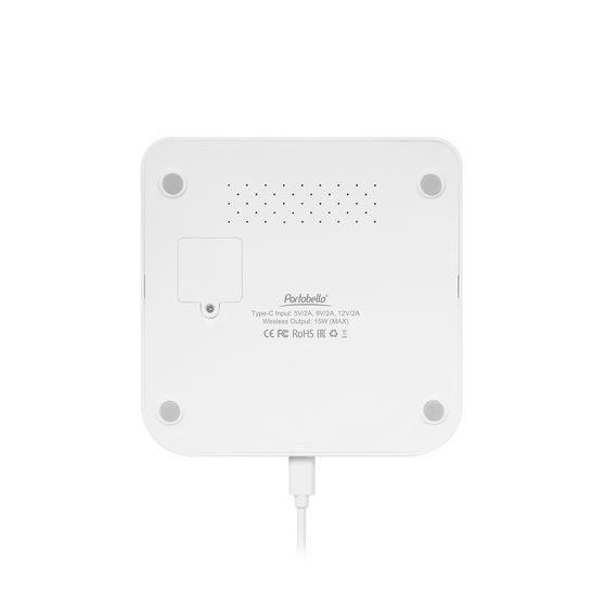 Зарядная станция с часами 15W Ригель (Rigel), белая-3