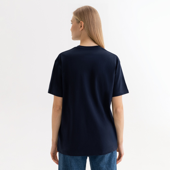 Футболка унисекс Крис (Kris), 150 гр., темно-синяя, размер XL-5