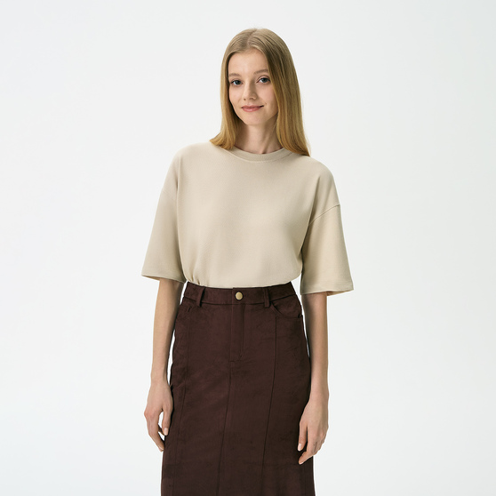 Футболка унисекс премиум Аура (Aura), 200гр. бежевый, размер 3XL/4XL-4