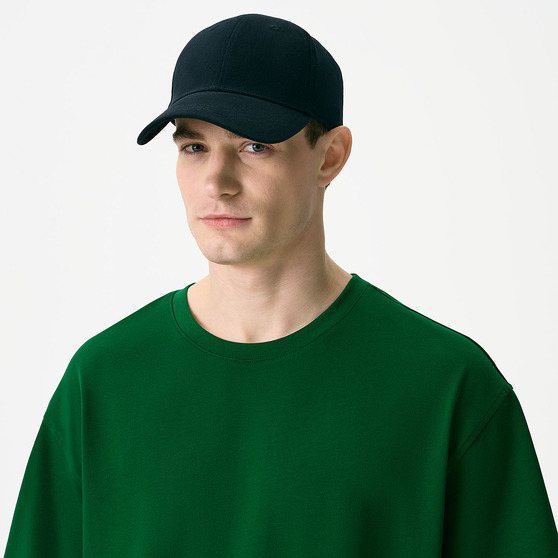 Бейсболка Аксис (Axis), 6 клиньев, черный-1