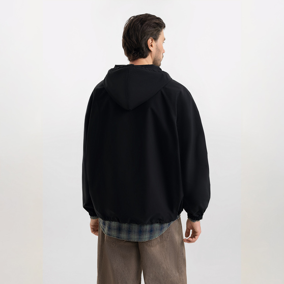 Ветровка (анорак) оверсайз унисекс Риссман (Rissman), черная, размер XL/XXL-7
