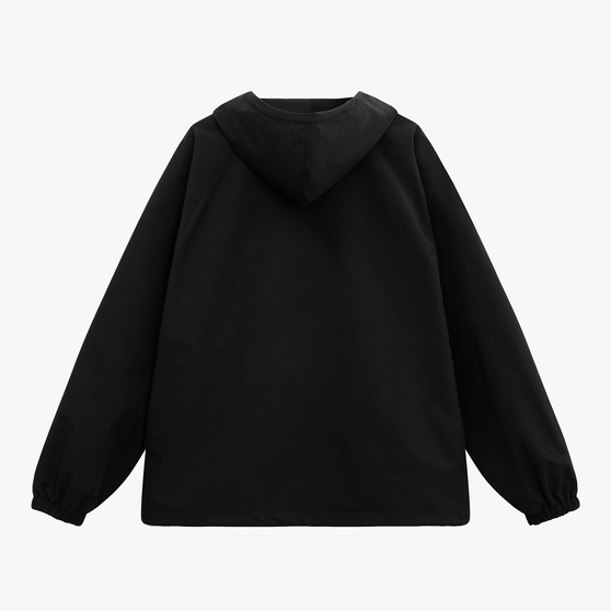 Ветровка (анорак) оверсайз унисекс Риссман (Rissman), черная, размер XL/XXL-9