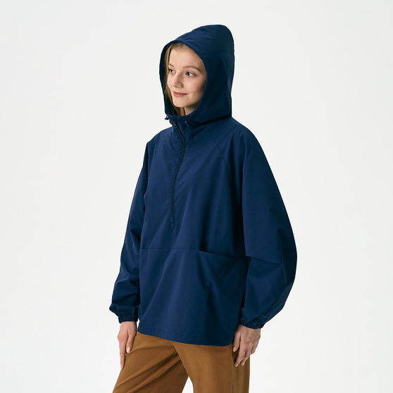 Ветровка (анорак) оверсайз унисекс Риссман (Rissman), темно-синяя, размер XL/XXL-6
