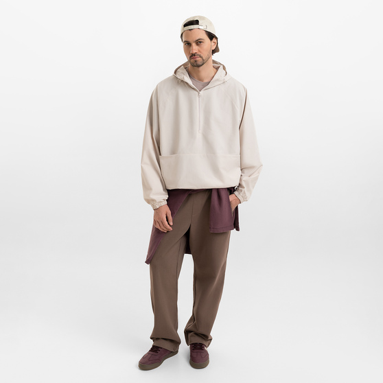 Ветровка (анорак) оверсайз унисекс Риссман (Rissman), бежевая, размер XL/XXL-1