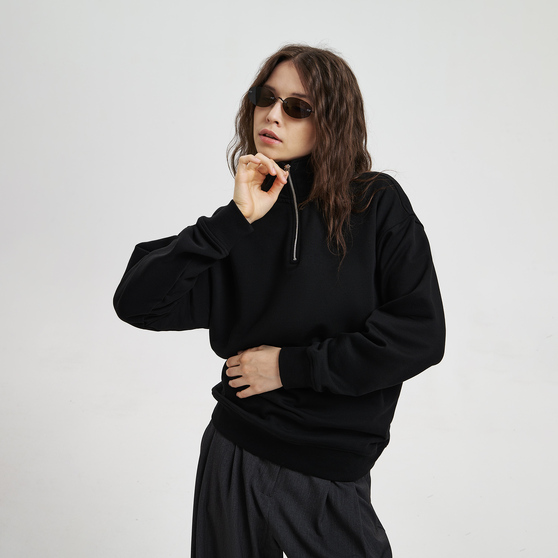 Толстовка на молнии унисекс Флоу (Flow), черная, размер 3XL/4XL-2