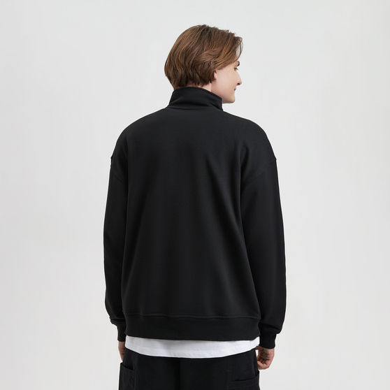 Толстовка на молнии унисекс Флоу (Flow), черная, размер 5XL/6XL-6