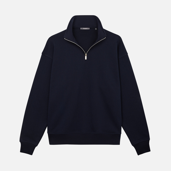 Толстовка на молнии унисекс Флоу (Flow), темно-синяя, размер 5XL/6XL-8